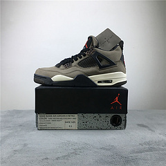 乔4联名棕灰色原装版本40475AirJordan4xTravisScottOlive