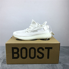 350V2纯白半透明Get毒版3647AdidasYeezyBoost350V2Allwhite货号EG7962