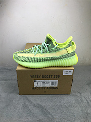 350V2黑绿荧光绿满天星夜光底Get毒版3647AdidasYeezyBoost350V2货号FX4130