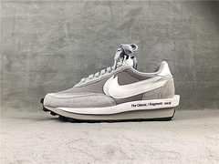 耐克走秀浅烟灰3646FragmentxsacaixNikeLDWaffleWolfGrey货号DH2684001