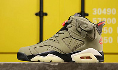 乔6绿口袋AirJordan6TS3M鬼脸联名军绿夜光大底高品质男鞋4040541424254344445454647