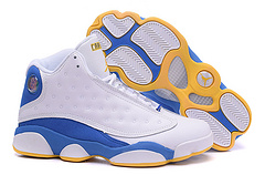 AJ13新配色白蓝黄安东尼掘金战靴超A男鞋