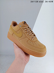 140公司级小麦2代男女鞋真标半码制全新耐克NikeAirForce1Low07LV8WheatFlax空军一号低帮经典百搭休闲运动板鞋新麦黄棕货号CJ917